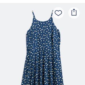 Chic Blue Floral Midi Dress